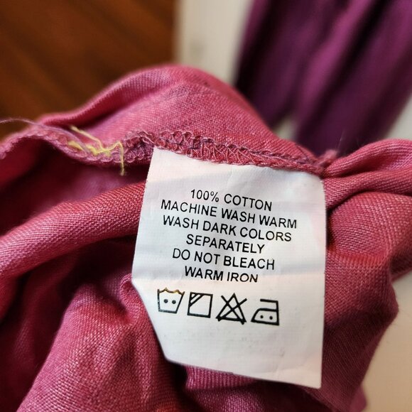 Aikya Premium Punjabi Suit L 3pc Cotton Pink Purple Print Modest Ethnic Casual - Picture 6 of 9